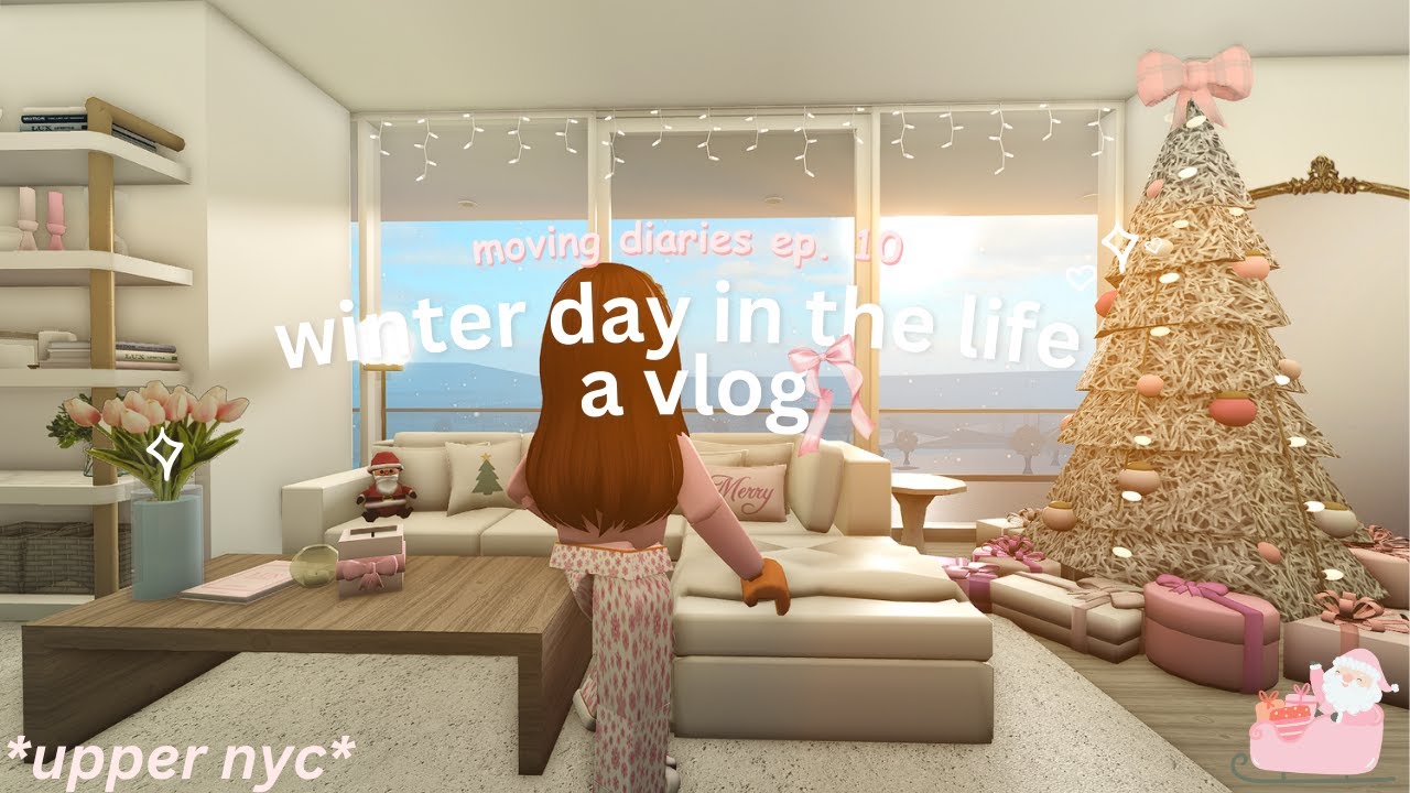 ♡ 🎄🎀 a winter day in my life | bloxburg roleplay ♡