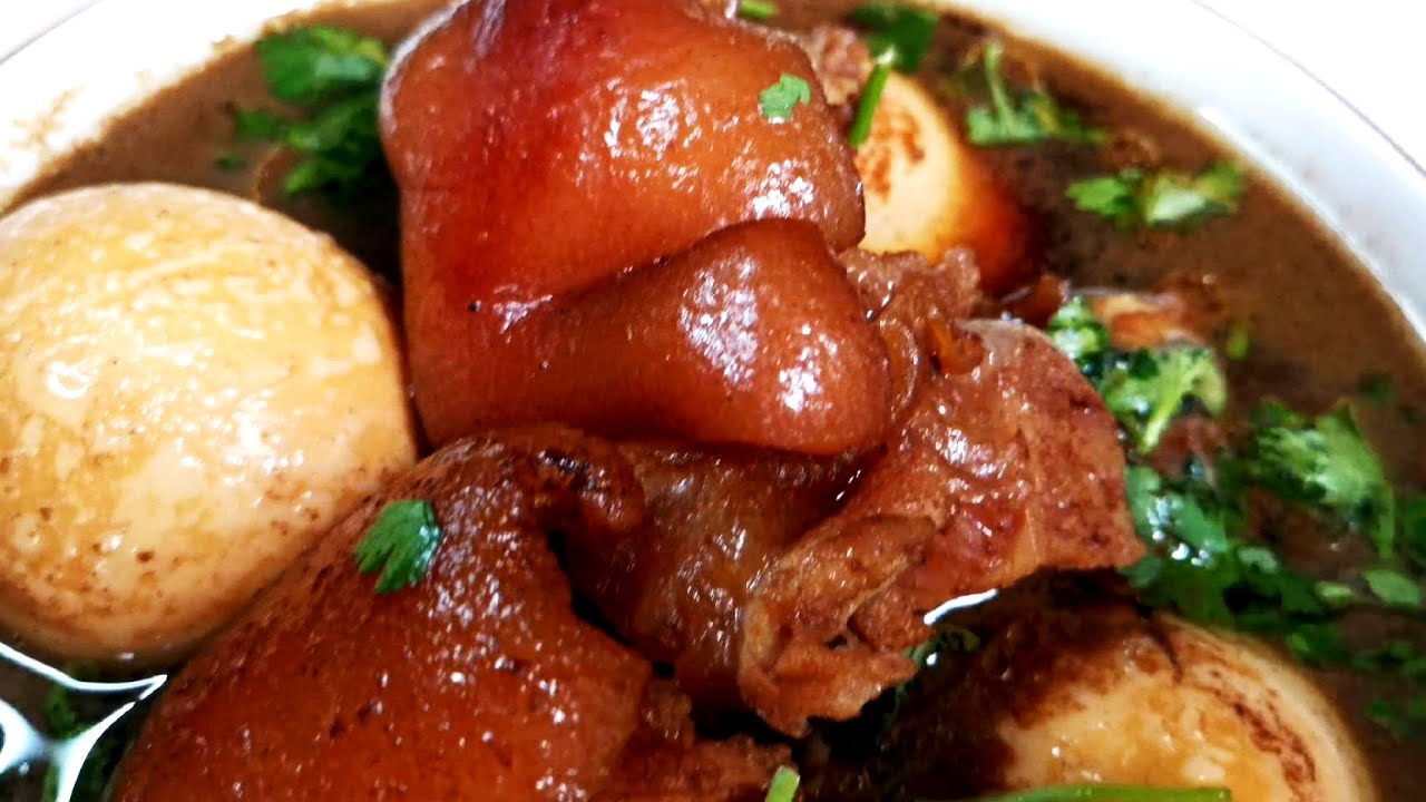 คากิไข่พะโล้ (Braised Pig Trotters with Eggs) #สูตรทำง่ายใช้อุปกรณ์น้อย #ไข่พะโล้คากิ
