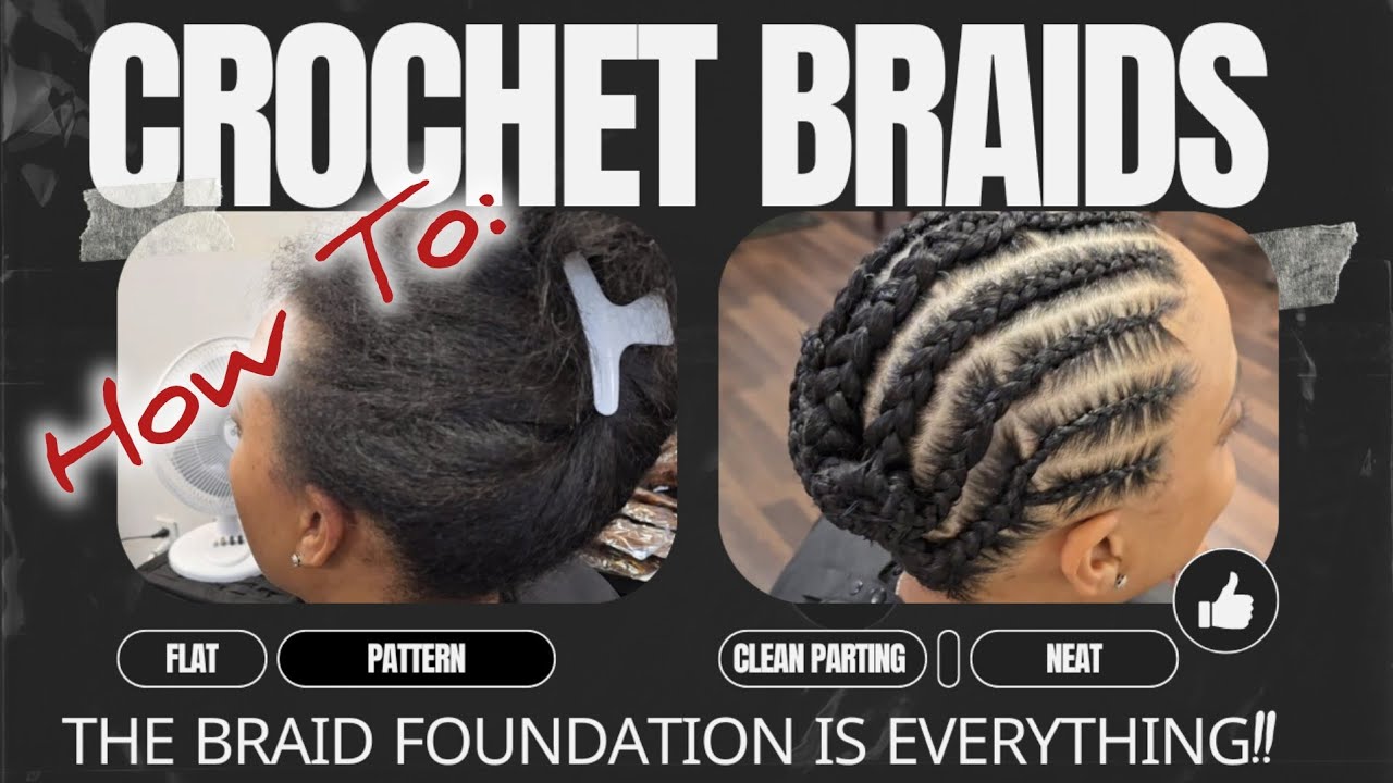 How To: Braid a Crochet Pattern on Thick Hair; The perfect crochet braid pattern... Foundation