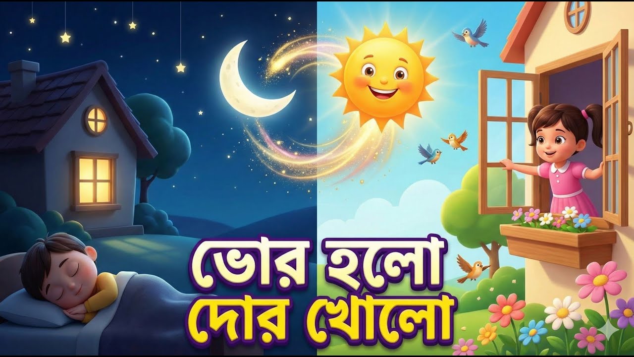 ভোর হলো দোর খোলো 🌞 | Vor Holo Dor Kholo | Bangla Chora | Bangla Rhyme