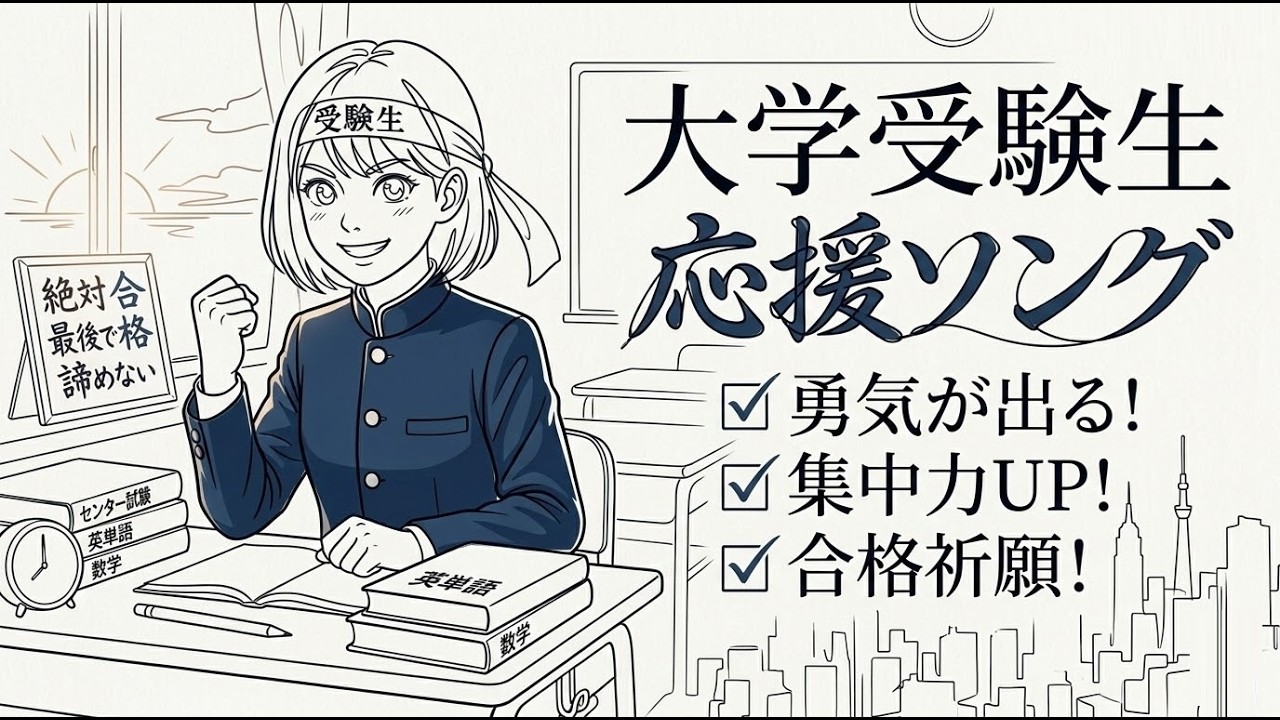 【受験応援歌】大学受験生へ｜努力は必ず報われる 勉強モチベーションソング