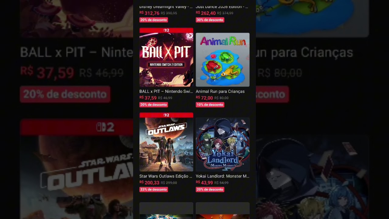 JOGOS BARATOS de NINTENDO SWITCH 1 & 2 em Promoção de Fim de Ano 
