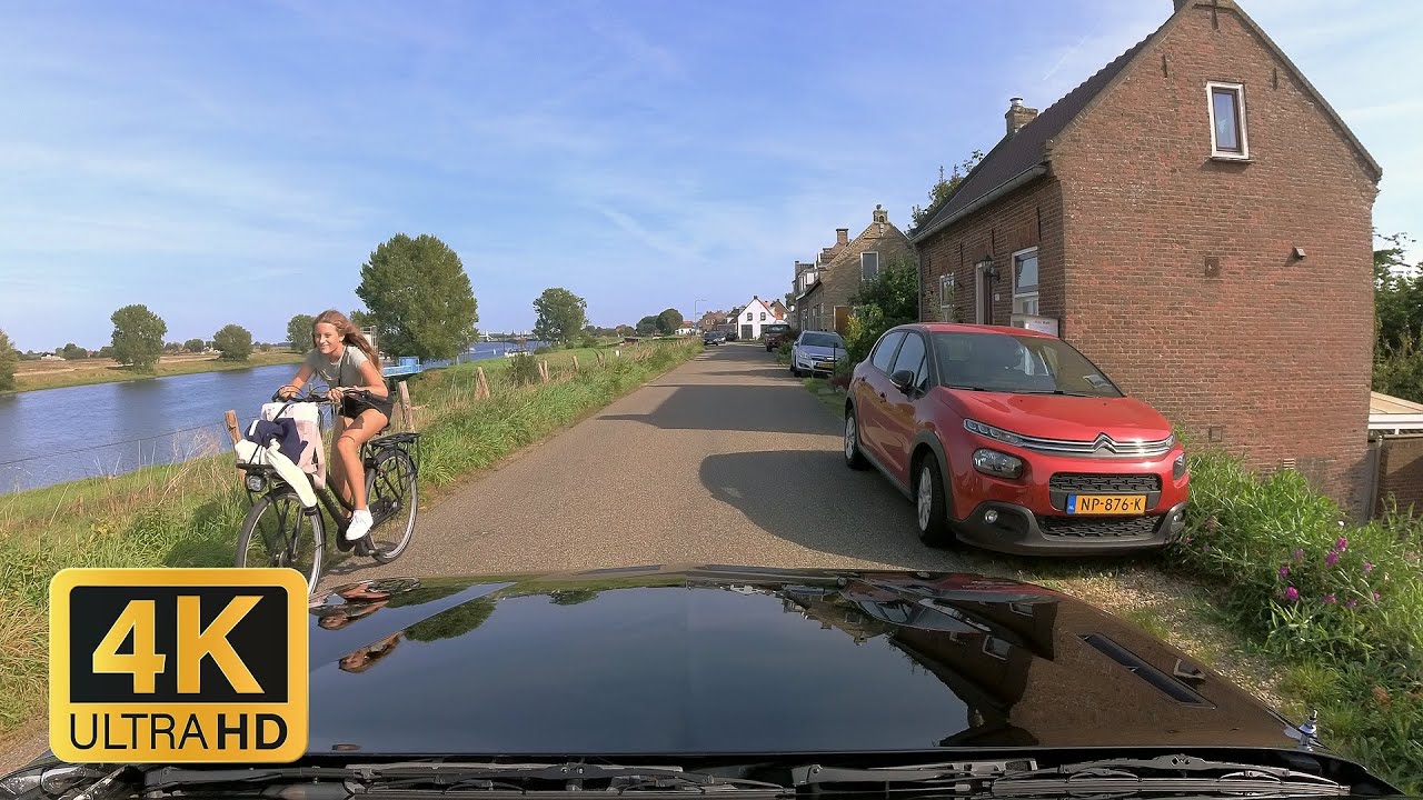 Driving the Dutch river-dikes Beautiful Scenery Pontiac TransAm Part-2 4K HDR