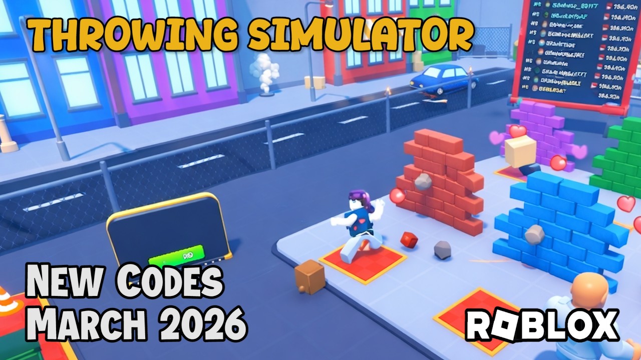 Новые коды для Roblox Throwing Simulator, март 2026 года.