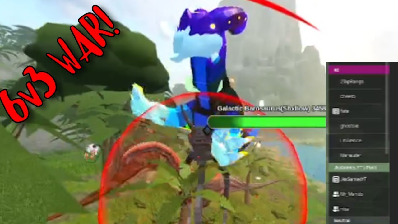 Roblox Dinosaur Simulator - JKS Clan Goes Kosing! (6V3 WAR)