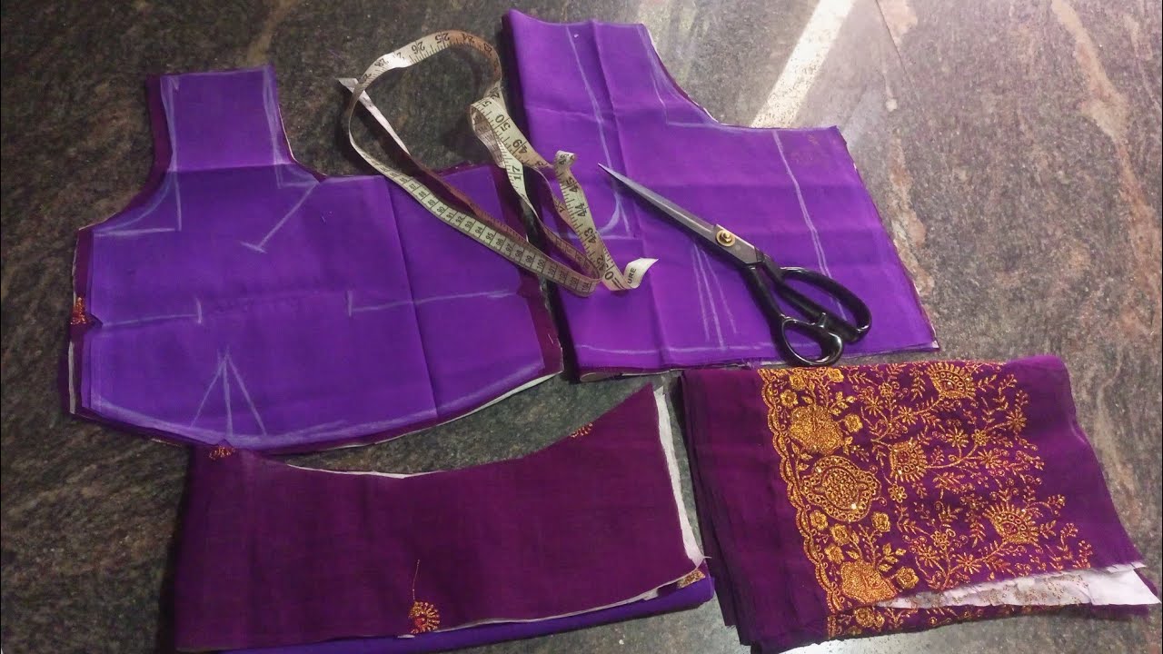 10 minute cutting easy method 10 ನಿಮಿಷದಲ್ಲಿ ಲೈನಿಂಗ್ ಬ್ಲೌಸ್ ಕಟಿಂಗ್ ಮಾಡುವುದು ಸರಳ ವಿಧಾನ