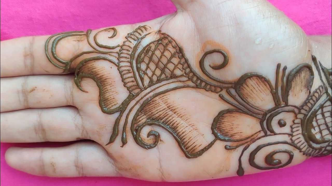 flower type Mehndi designs shading | easy mehendi dejain | mehndi ka designs new and best