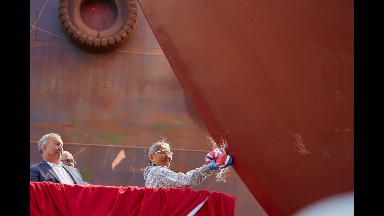 Seaspan launch and naming of CCGS Naalak Nappaaluk, Canada's newest science research vessel