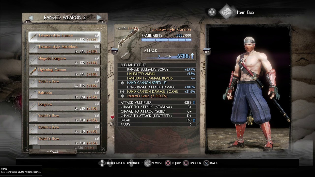 NIOH armor glitch slot 2019