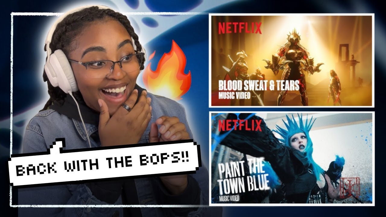 TWO IN ONE | Aisha Reacts...Paint The Town Blue + Blood Sweat & Tears | Official Music Videos