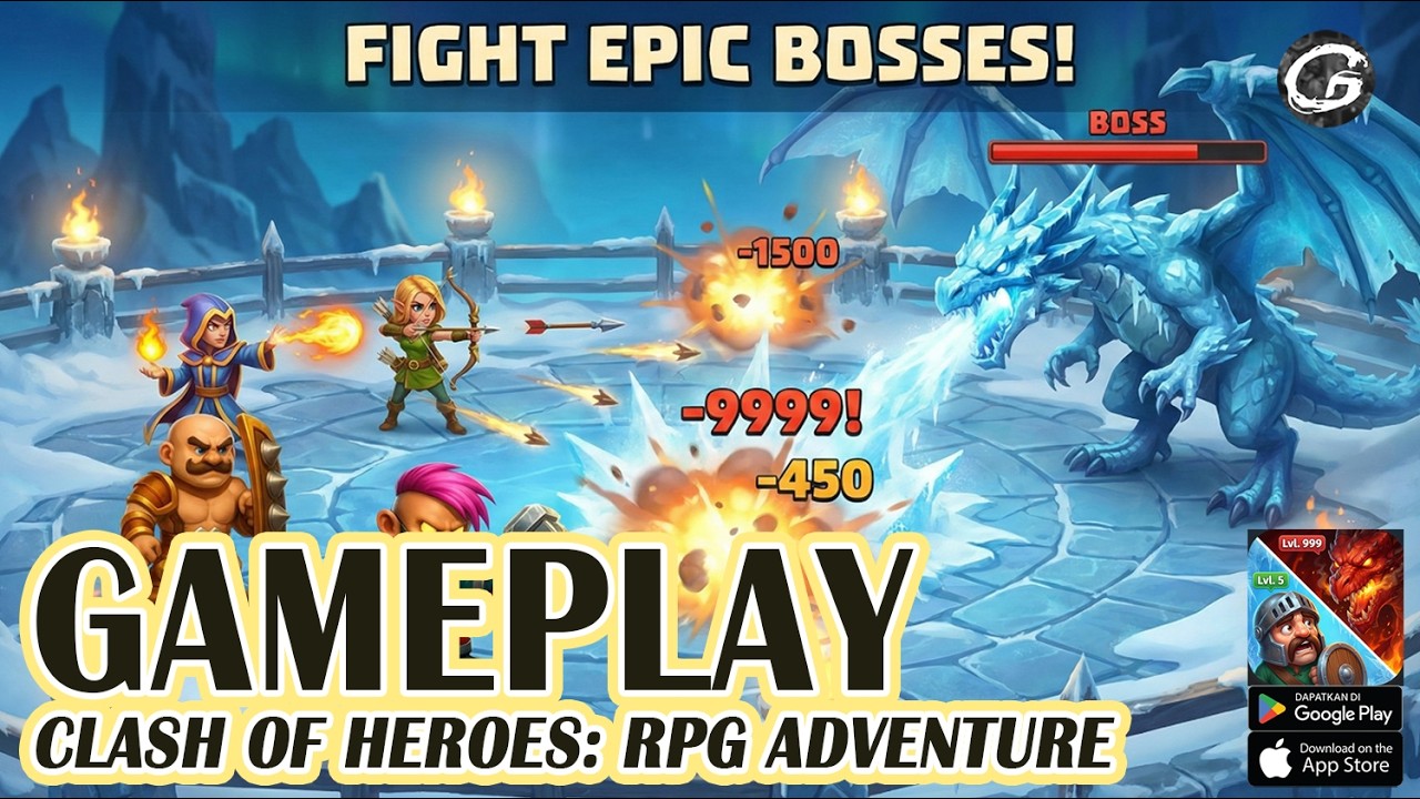 Clash Of Heroes: RPG-приключение — геймплей мобильной игры (Android)