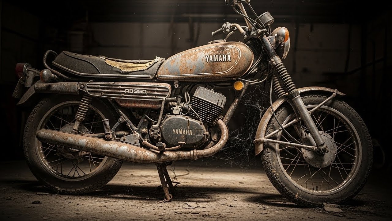 Abandoned Yamaha RD350 1973 Reborn | Full ASMR Bike Restoration