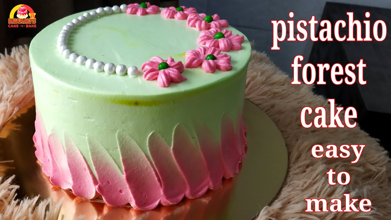 How to make Pistachio Forest Cake | Pista Cake | New Cake Design |Easy Cake Decoration