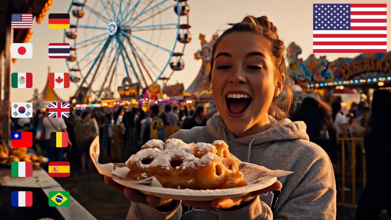 Is USA Carnival Food Actually The Worst 🎡 🇺🇸 vs 13 Countries (4K)