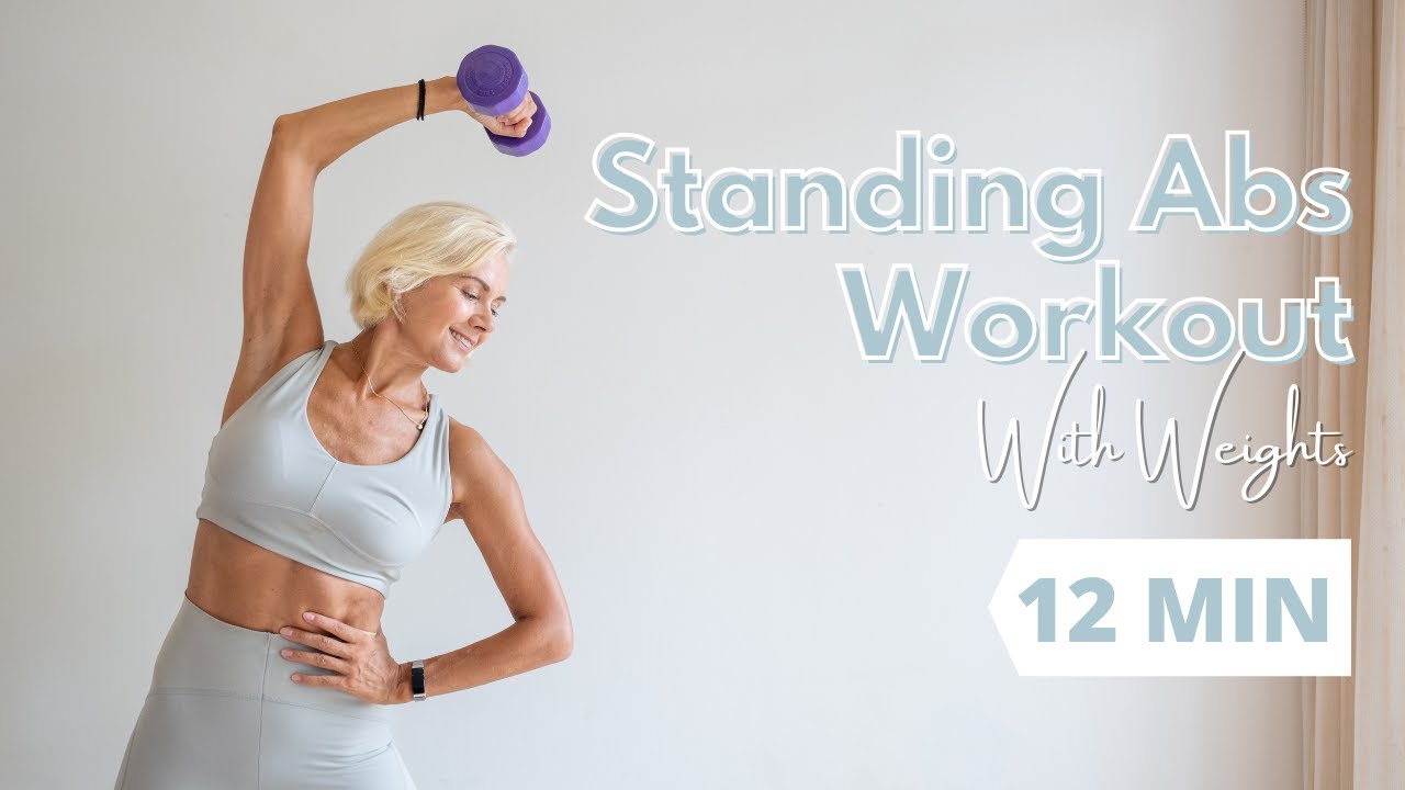 12 Min Standing Abs Workout With Dumbbells I Stay Fit In Your 50s!