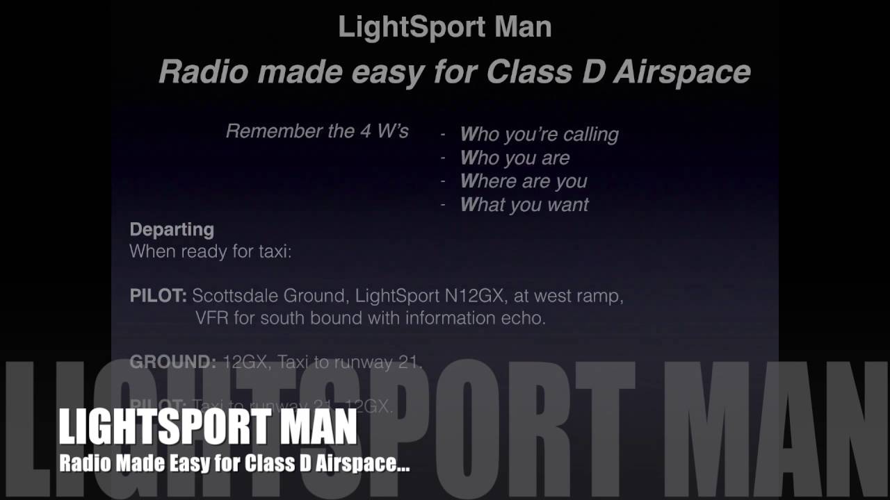 LightSport Man - Radio Made Easy for Class D Airspace