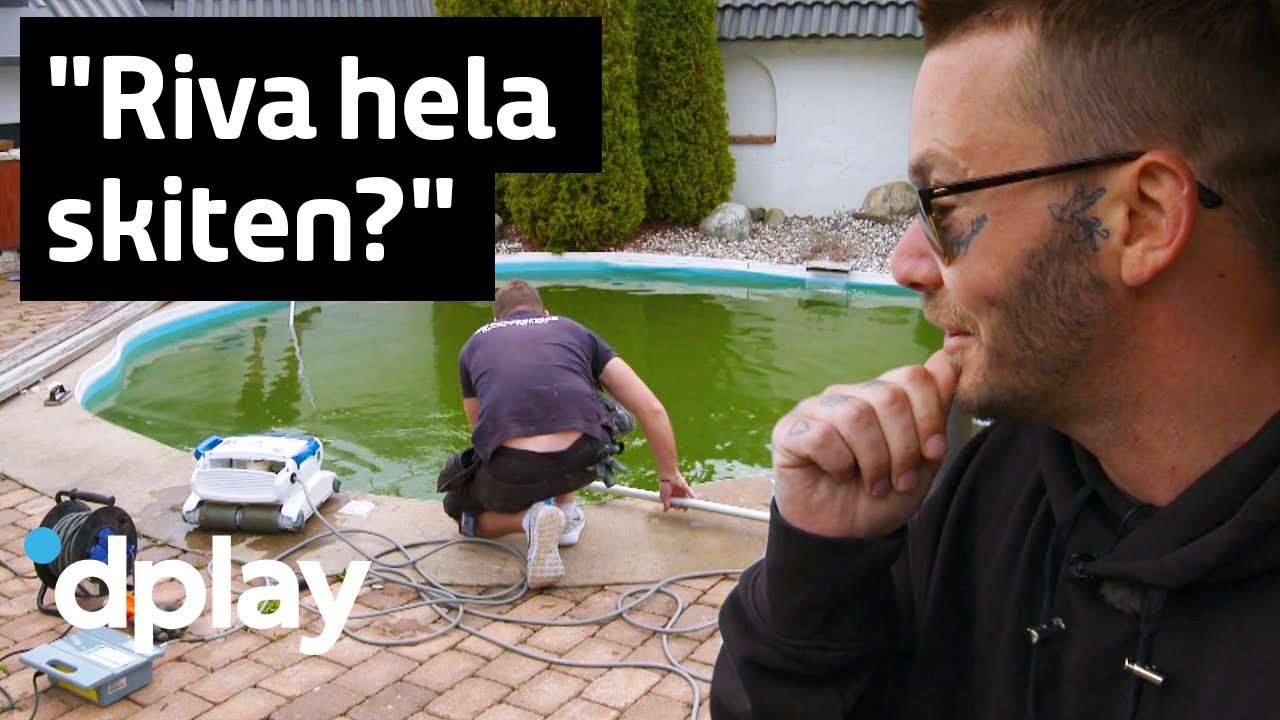 Familjen Lundell | Hj&auml;lp! Jocke & Jonna beh&ouml;ver snabb l&ouml;sning p&aring; poolproblem | discovery+ Sverige