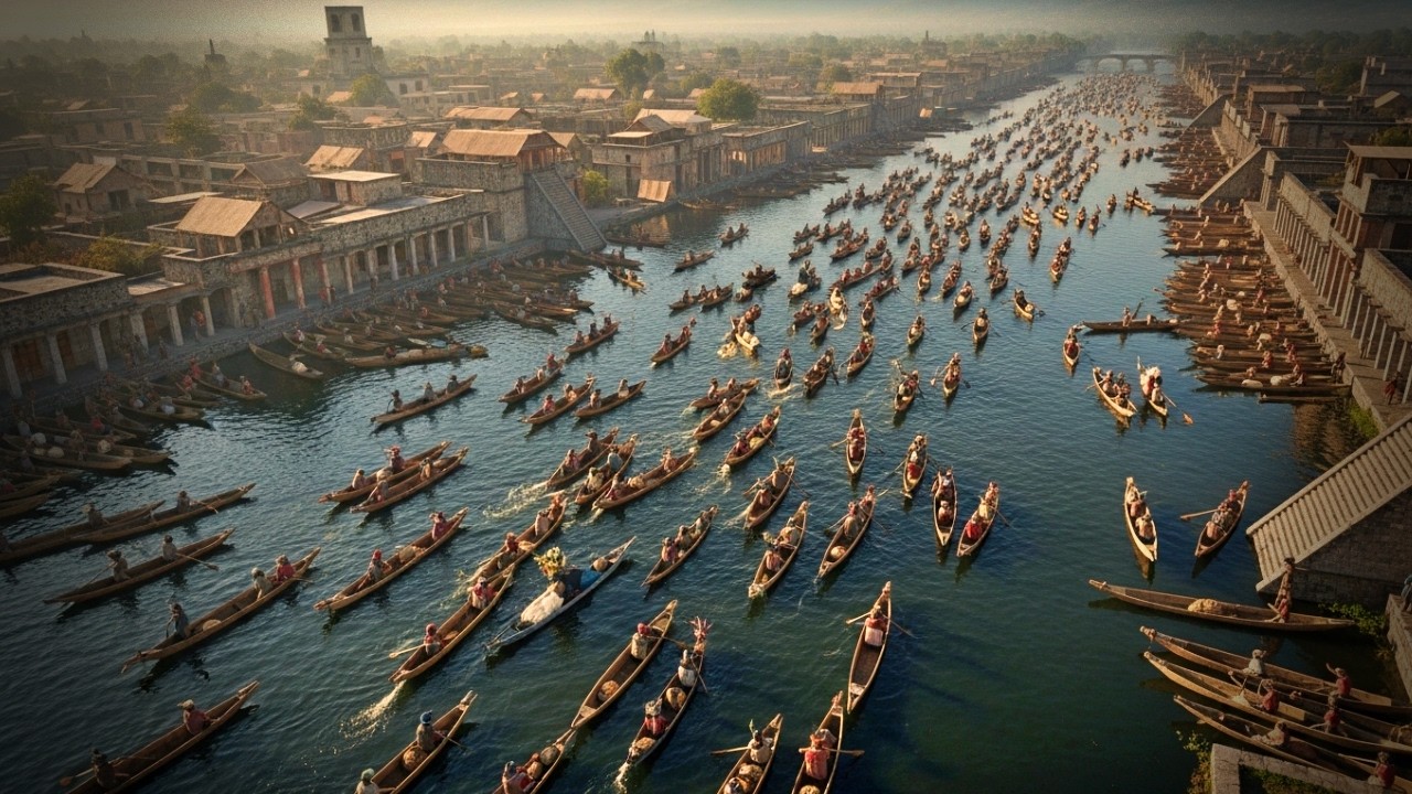 60,000 Canoes a Day: The Aztec City That Shocked the Spanish (1519)