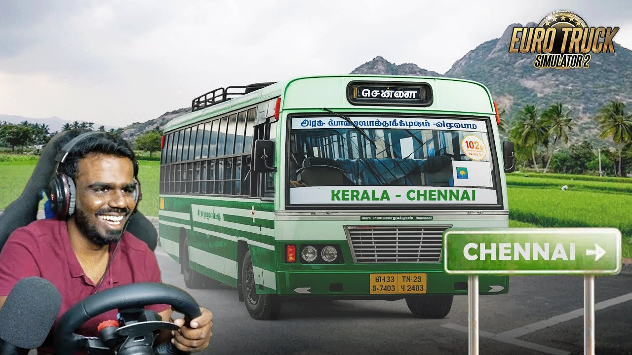 கேரளா ➡️ சென்னை MAP on EURO TRUCK SIMULATOR 2 [  LOGITECH G29 WHEEL ] #2