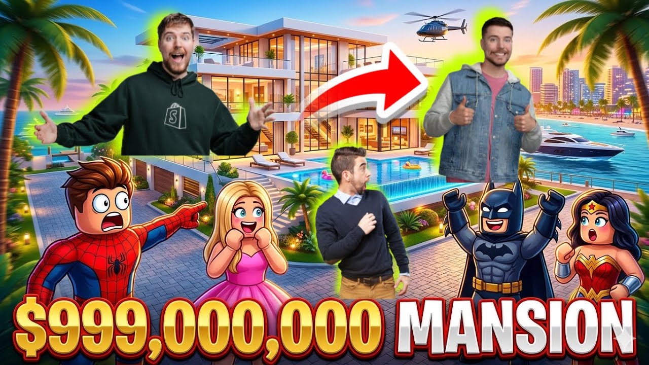 I Bought the $999,000,000 Mansion in Roblox! 😱🏝️