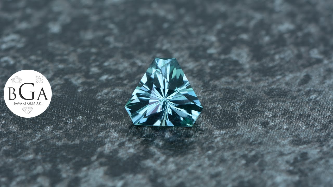 Fluorite 1.63 carat natural turquoise untreated faceted, precision cut from Germany