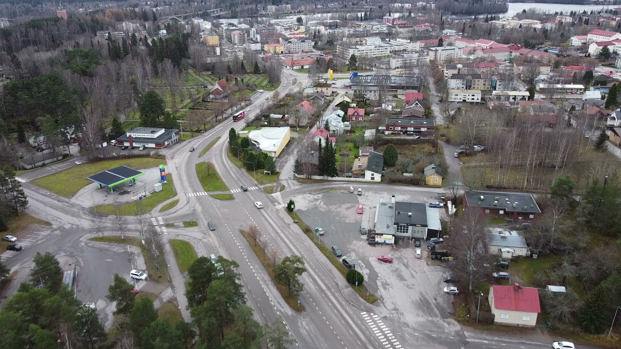 Heinolan maisemia dronen silmin