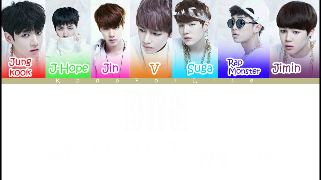 BTS 'Skit : R U Happy Now' Color Coded Lyrics