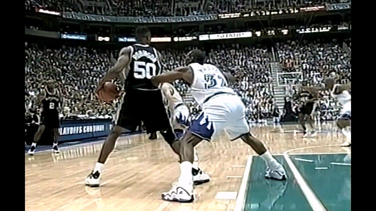 Karl Malone vs David Robinson&Tim Duncan | 1998 NBA WCSF Game 1 | Jazz vs Spurs