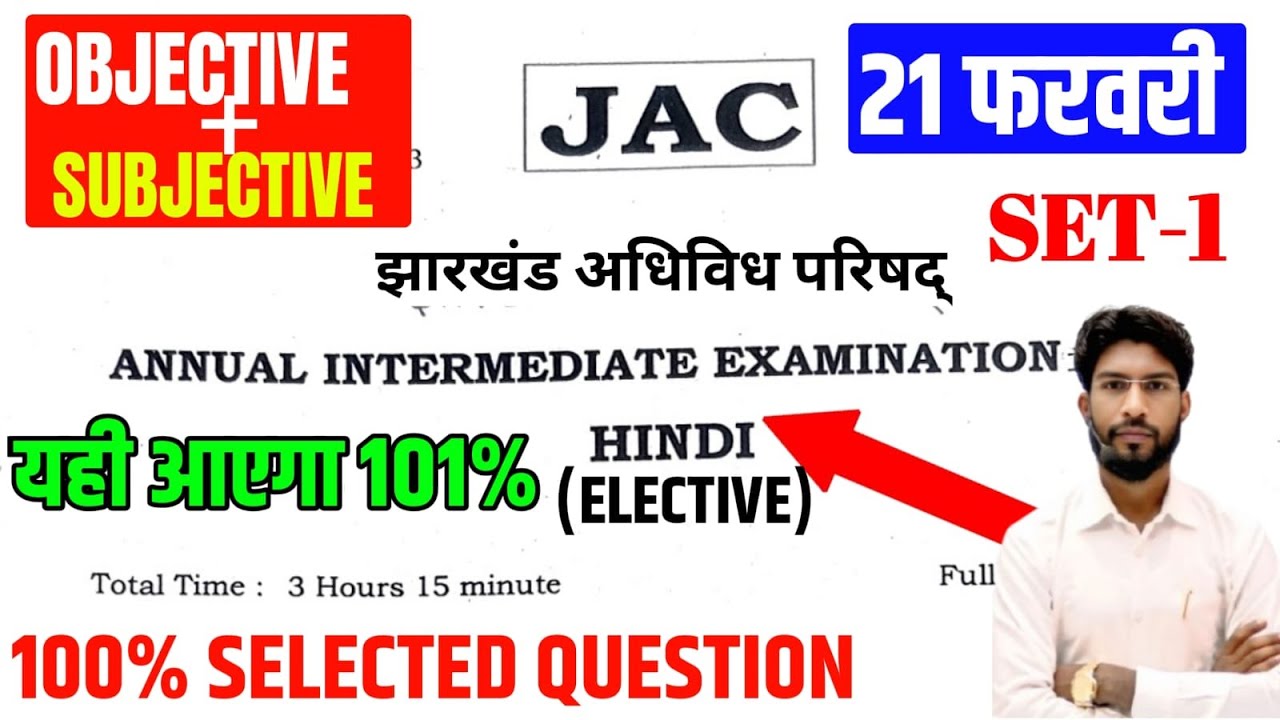 21 फरवरी ओरिजिनल पेपर Hindi Elective Exam 2026 | Hindi Elective Most Important MCQ question 2026