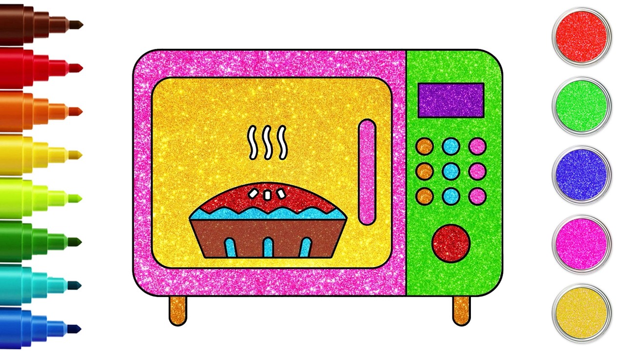 Menggambar dan Mewarnai dengan Microwave | Pembelajaran Anak | Chiki Art Bahasa