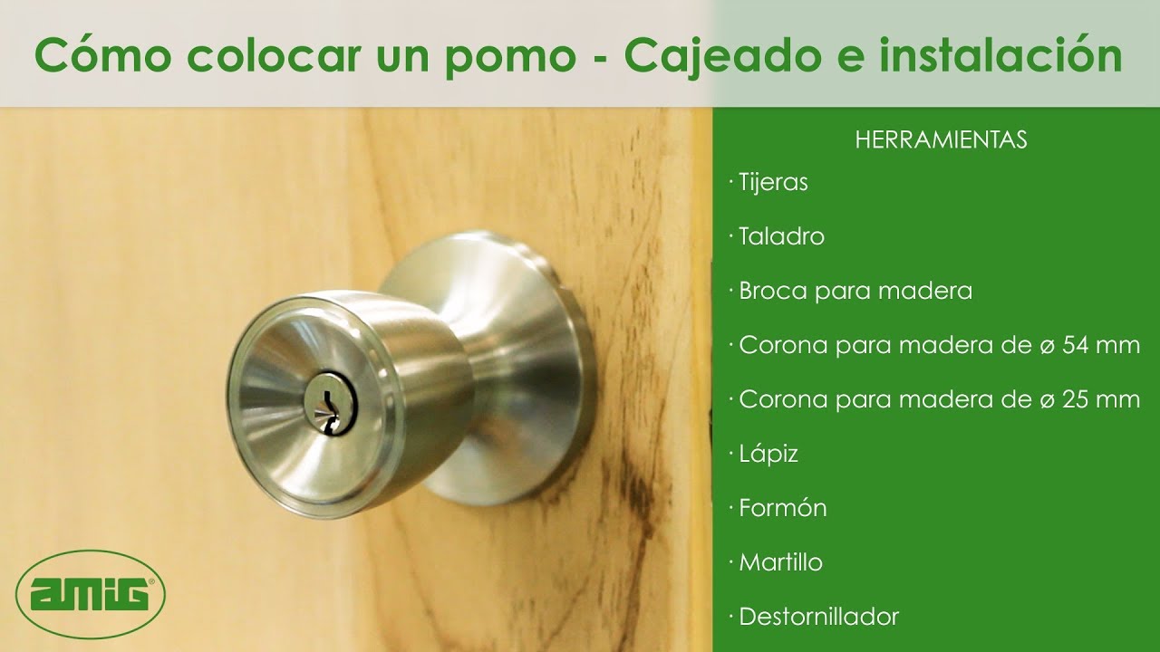 Cómo colocar un pomo: Cajeado e instalación