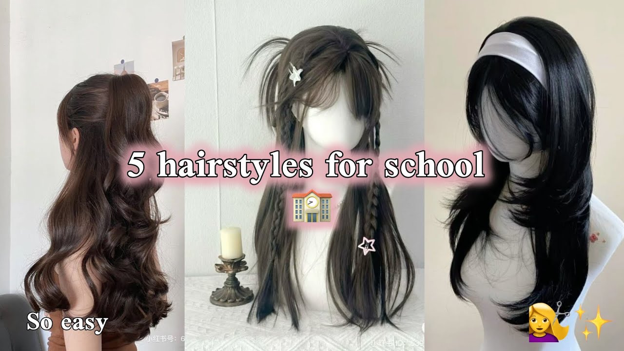 تسريحات شعر سهلة و كول للمدرسة 🏫 (ادخلي رح تستفيدي 💇‍♀️🤫)