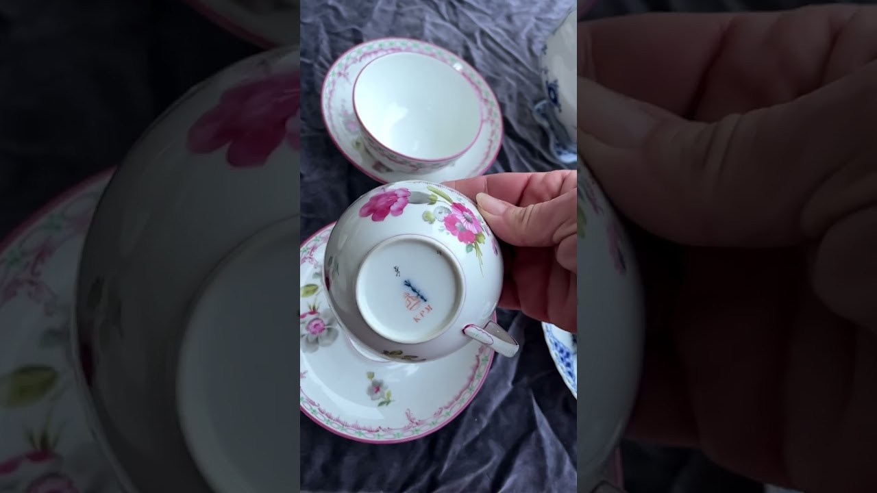 🧐Угадайте разницу, Нимфенбург против КРМ!  #винтаж #антиквариат #барахолкакупить #посуда #обзор
