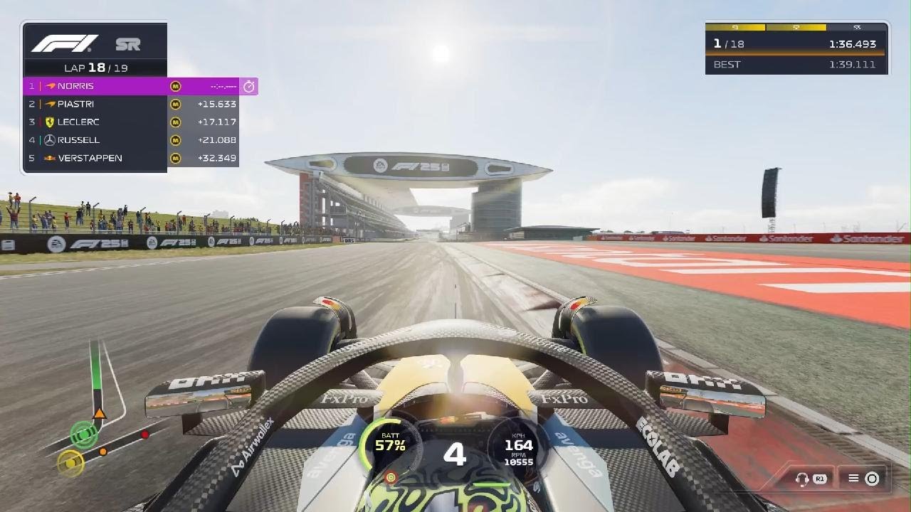F1 25 but it's Lando Noris