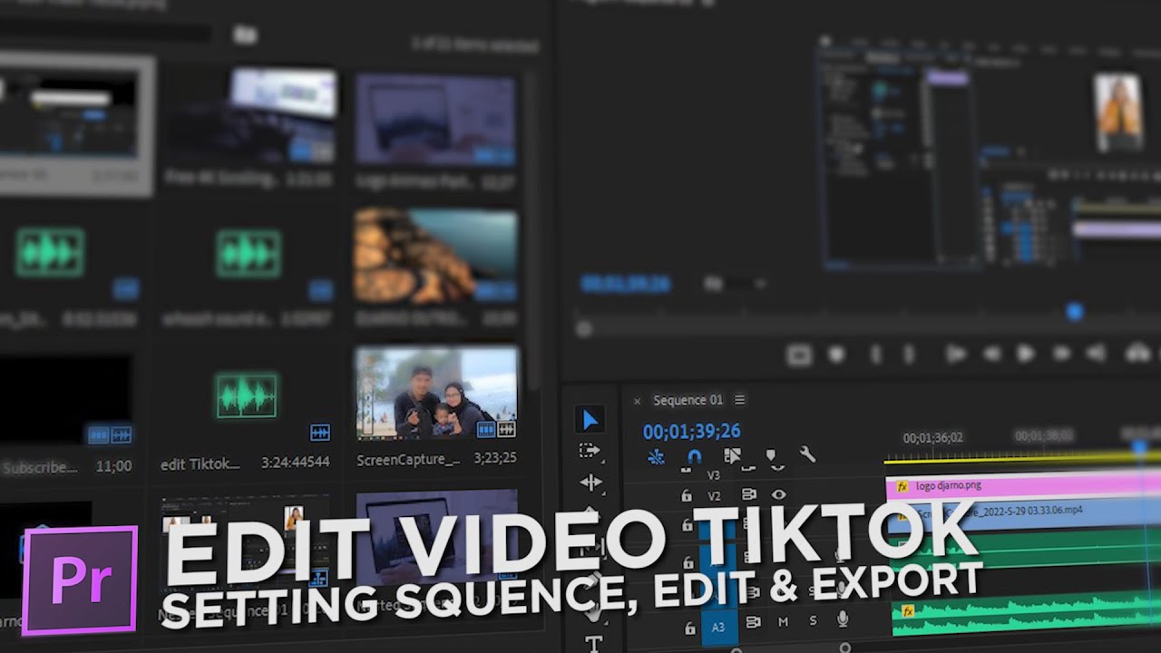 Cara Edit Video Tiktok di Premiere Pro (Import, Setting Squence & Export)