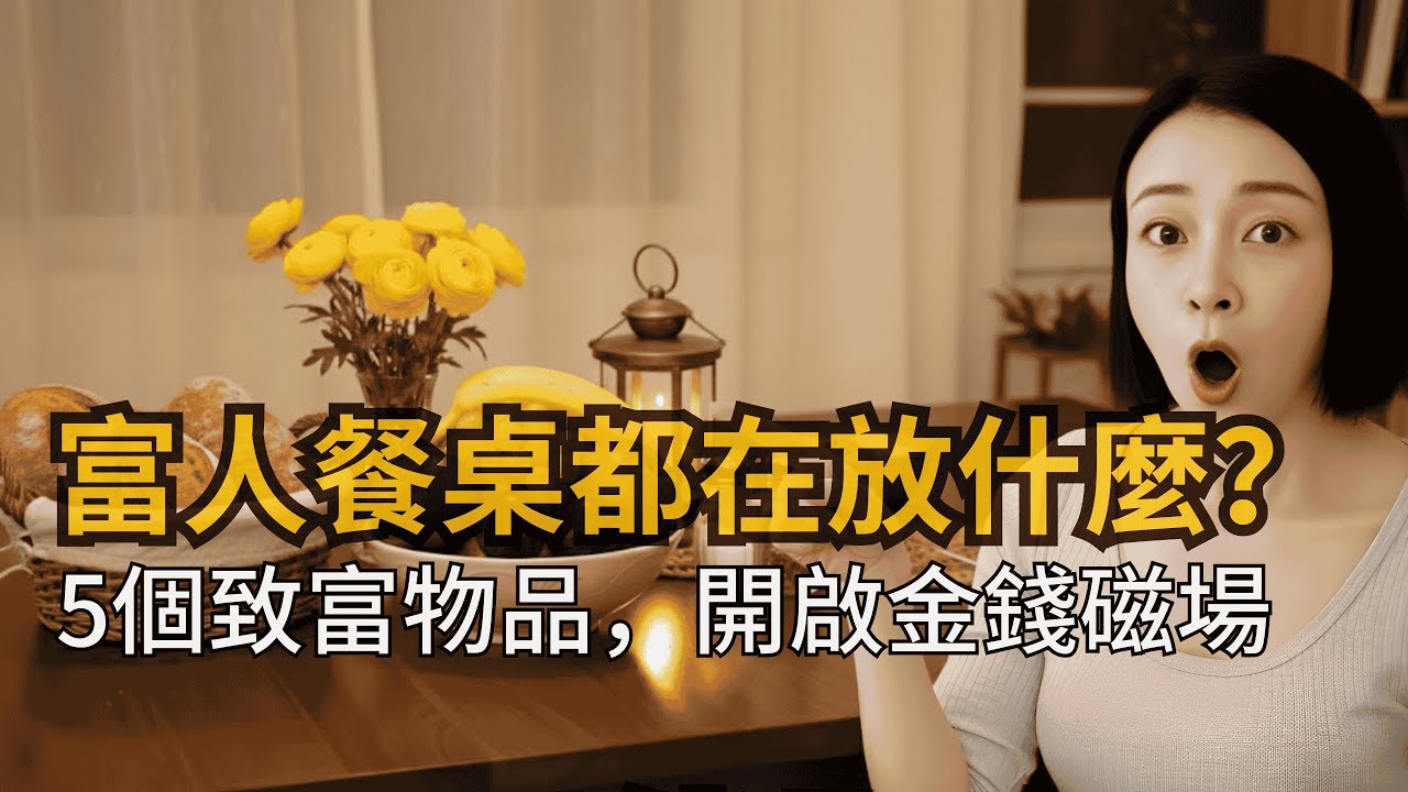 富人餐桌都在放什麼？5個致富物品，把家變成金錢磁場