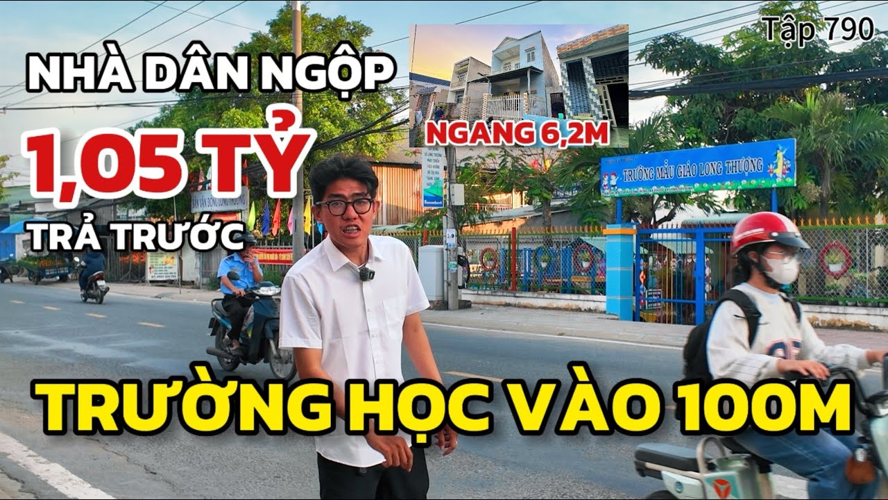 NHÀ DÂN NGỘP🔥1,05 TỶ CÓ NGAY NGANG 6,2M | Sát trường học, giữa 4 chợ, ra 835 100M, có sổ hồng riêng