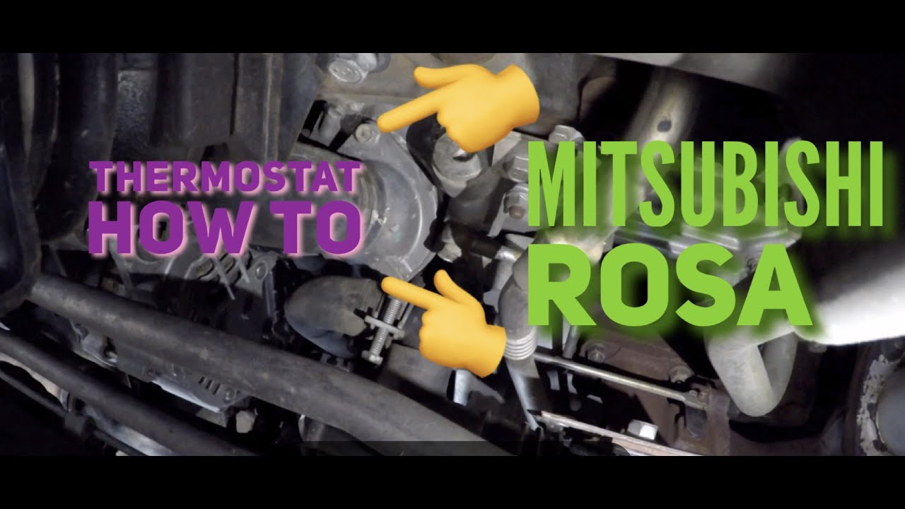 AllTorque How To. Mitsubishi Rosa Thermostat Replacement. 4M50 Engine. #how to #rosa #bus #4M50