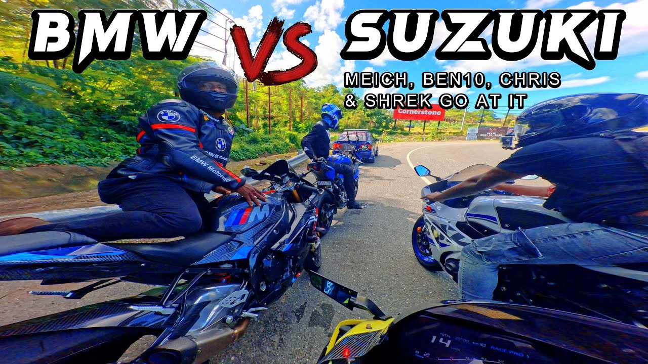 Does this prove BMWs are faster than Suzuki - BOASY BIKERS - Meich, Ben10, Chris & Shrek go at it!