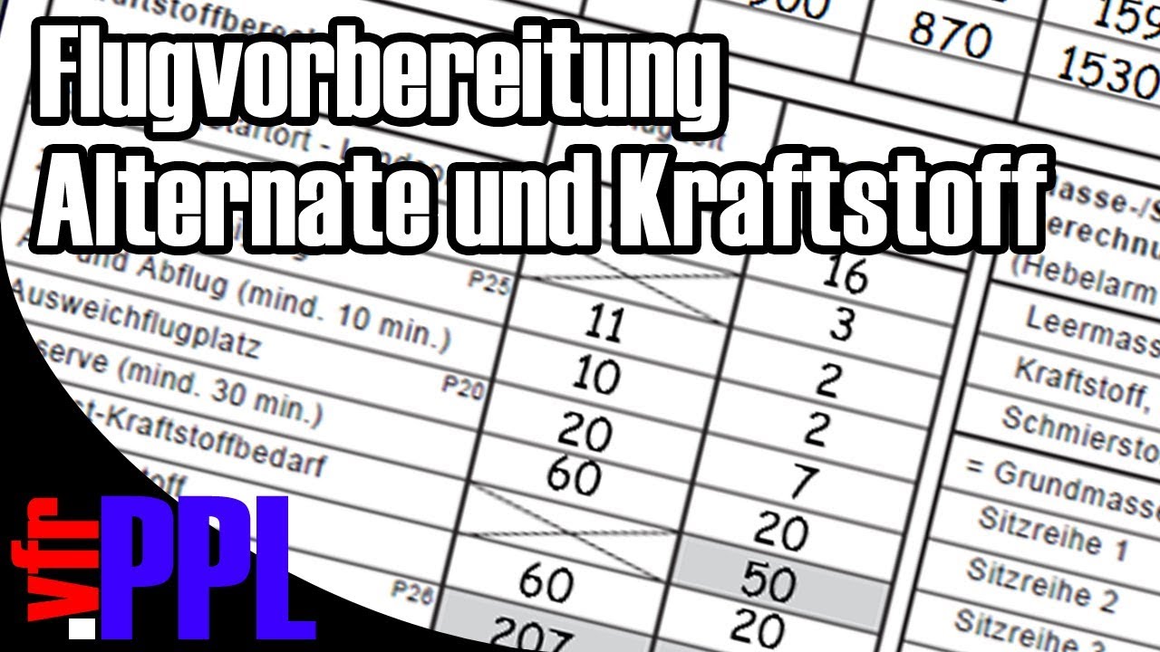 Alternate und Kraftstoff - Teil 6 - Flugvorbereitung