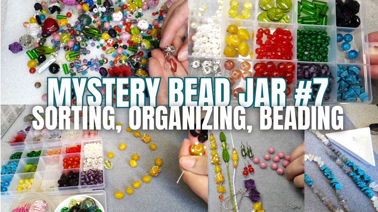 Mystery Bead Jar 7 - What jewellery can I make with this jar of thrift shop beads? #beading
