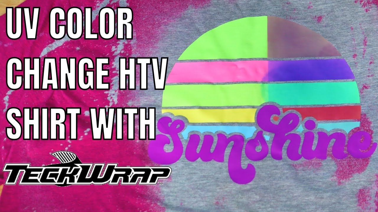 UV color changing HTV shirt - Teckwrap Iron on vinyl