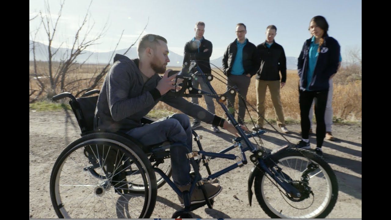 Wheelchair transforms into a hand-trike for LDS Charities