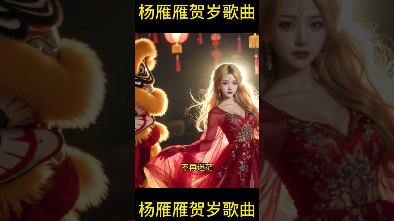 1..【手机屏幕】杨雁雁新年贺岁歌曲：1.新年新希望  2.新年好运到 3.新年新目标