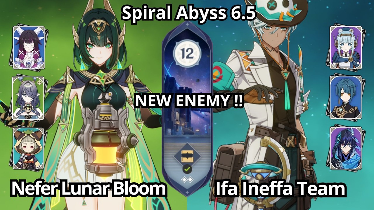 NEW !! C0 Nefer Lunar Bloom & C0 Ifa Ineffa - Spiral Abyss Floor 12 Genshin Impact 6.5