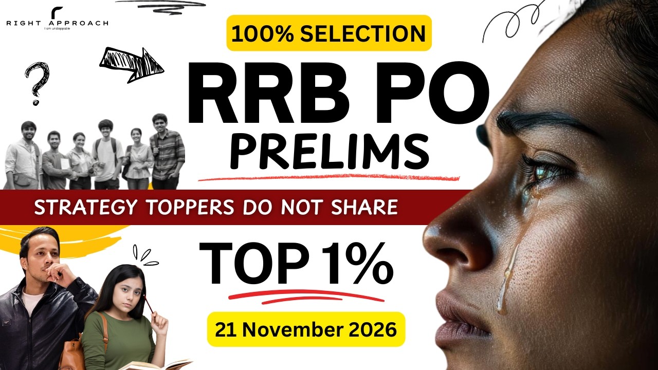 MY ONE SEAT | Toppers Best Strategy to crack RRB PO 2026 | Grameen Bank Scale - 1 | RIGHT APPROACH |