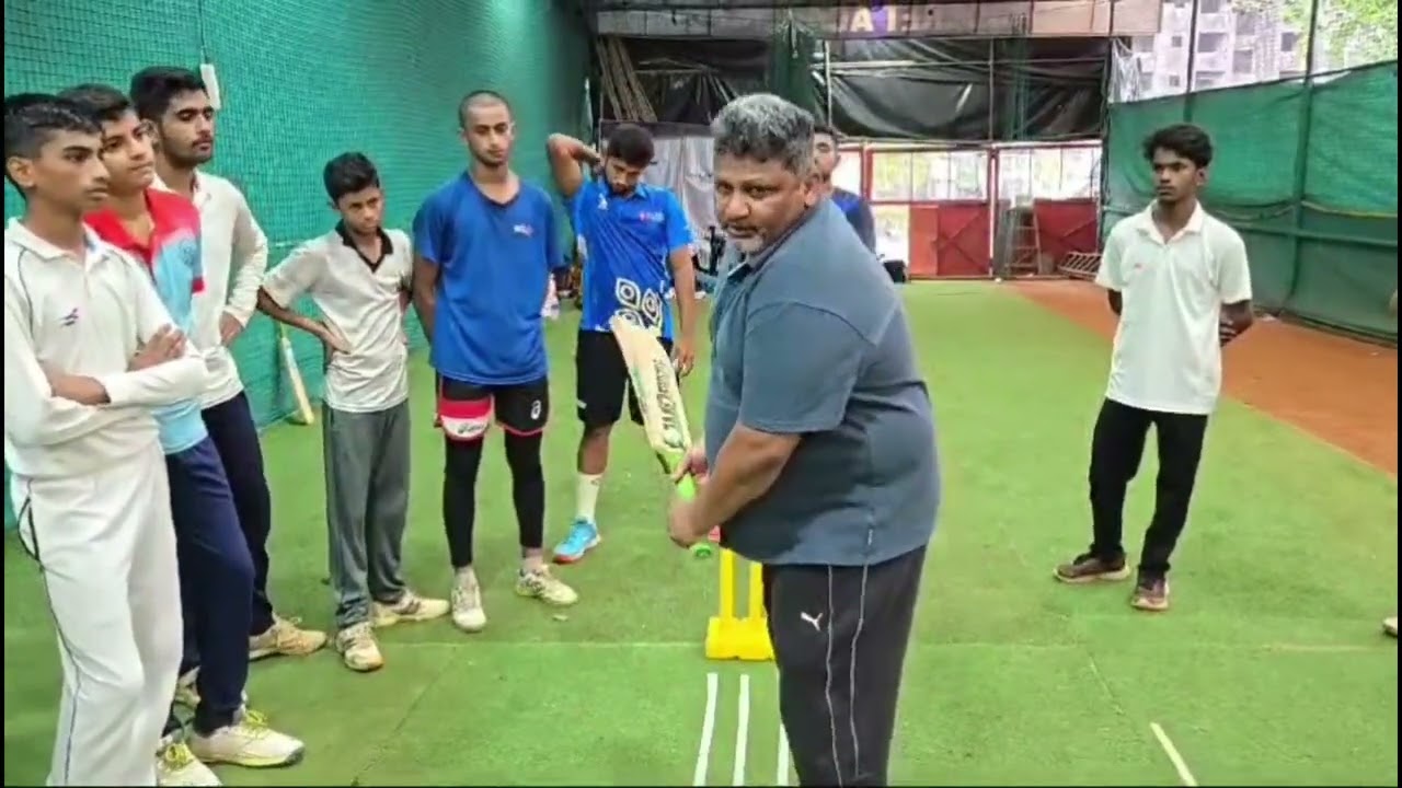 Batting Tips by Naushad khan at Macho cricket Academy 🏏 #masterclass