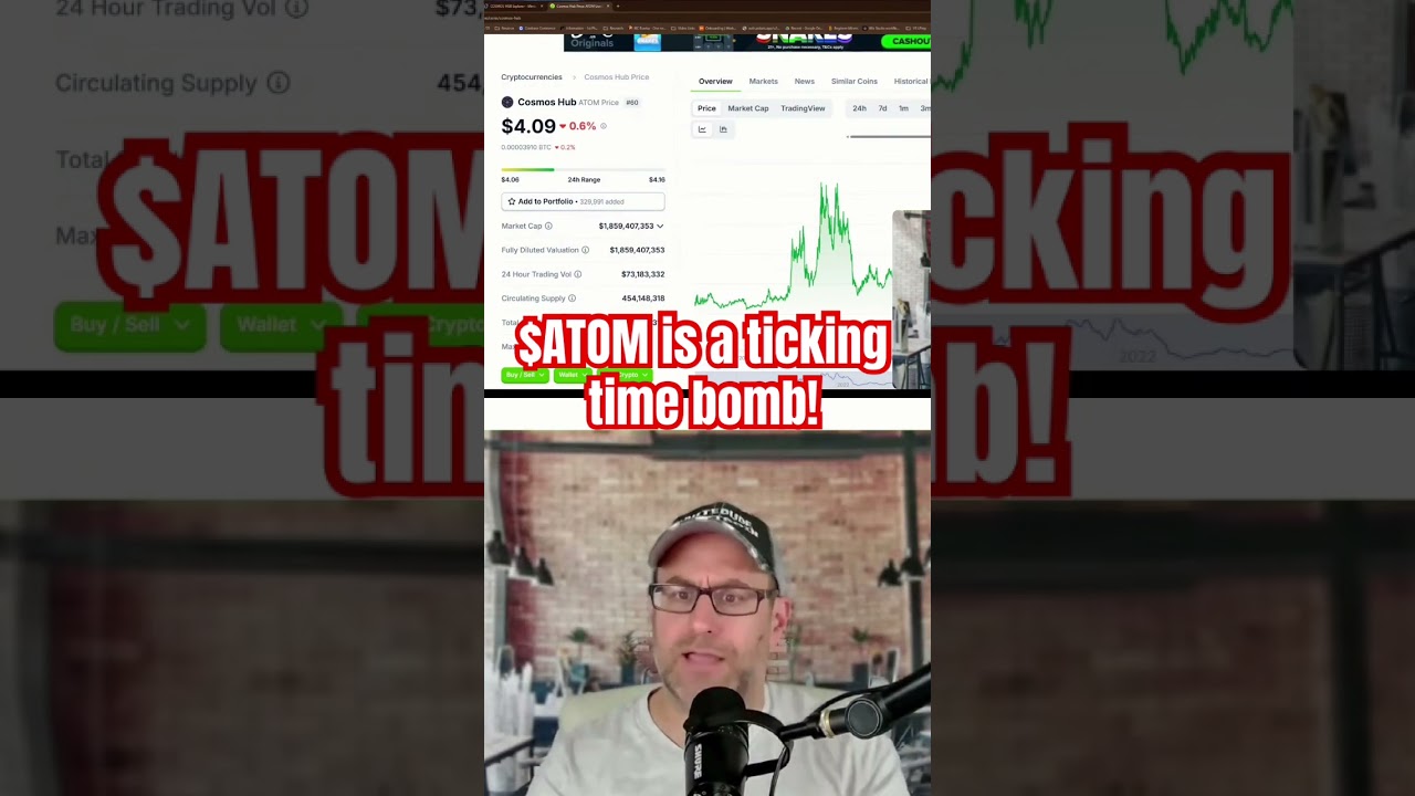 Инфляция Cosmos убивает цену токена $ATOM #торговля