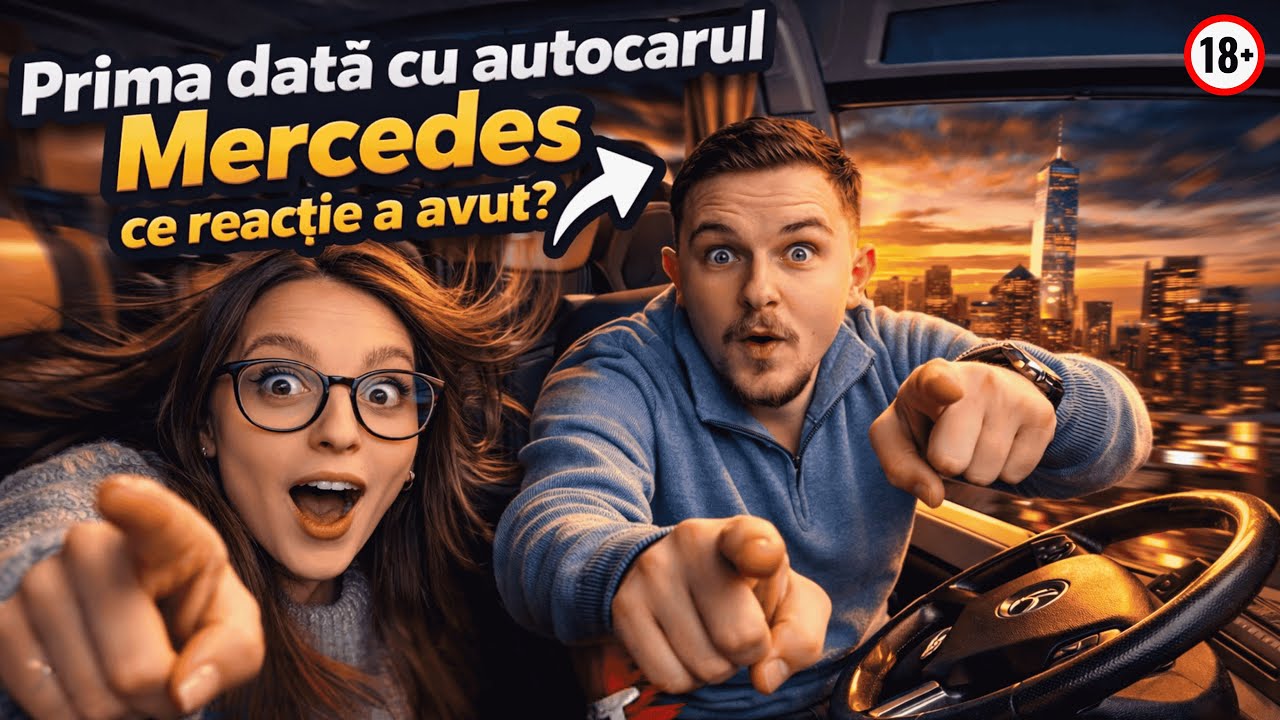 💪🏻Prima dată cu autocarul Mercedes TRAVEGO + REACȚIA SOȚIEI CÂND VEDE CUM CONDUC 🚎🤯