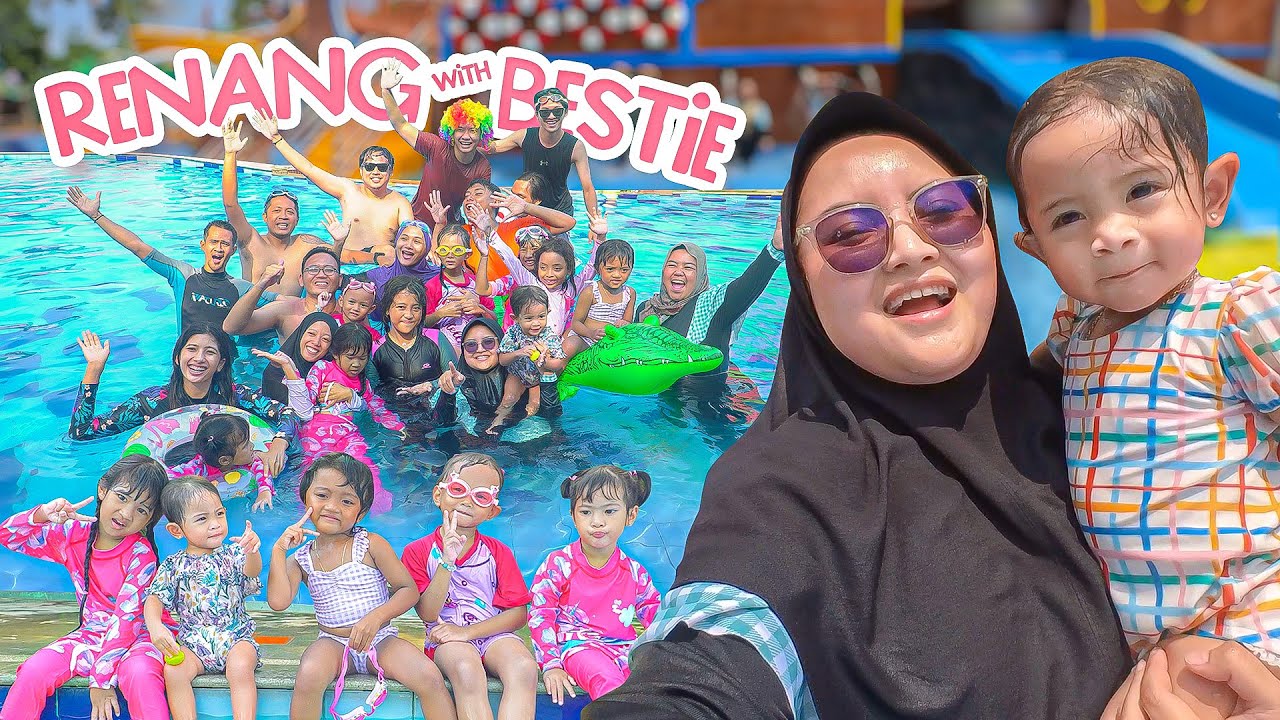 BUNDA LEIKA BERENANG BERSAMA BESTIE 😍 BUNDA LEXIE BELAJAR RENANG DI KOLAM
